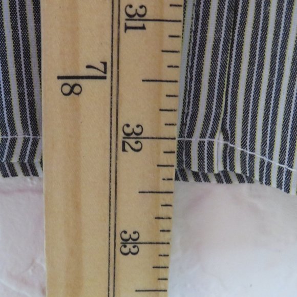 Brooklyn Xpress* Men's Short Sleeve Button Down Curved Hem Stripe‎ Shirt~ XXL - Picture 8 of 11
